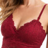 lace beauty strap bra padding bra soft lace front view