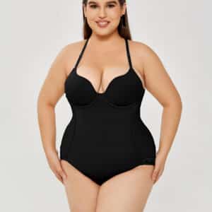 women ultra firm control body shaper front view