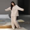 Warm winter loungewear women’s suit soft plush fabric